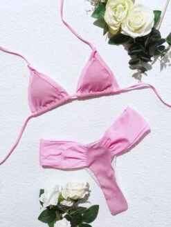 Sexy Solid Halter Backless Bikini Two Piece Swimsuit -BreezeWear Store P 20211215163015202 402