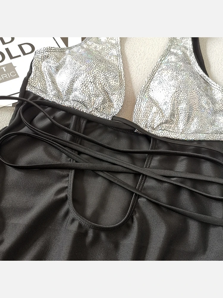 Bronzing Patchwork Cut Out Swimsuits For Women 9 Bronzing Patchwork Cut Out Swimsuits For Women - Image 7