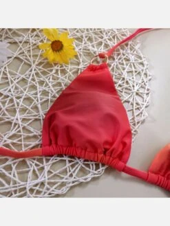 Beach Tie Dye Three Piece Halter Bikinis Sets -BreezeWear Store P 20220225175043632 355