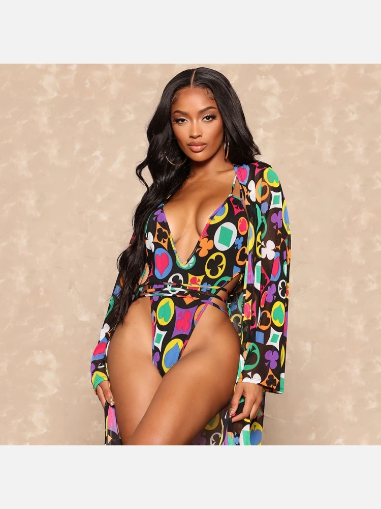 Beach Backless Sleeveless Swimsuit And Cover Ups Sets 6 Beach Backless Sleeveless Swimsuit And Cover Ups Sets - Image 4