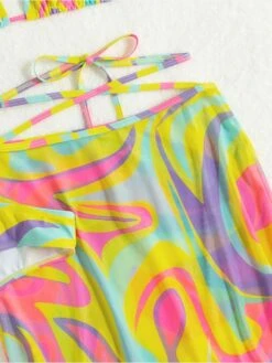 Fashion Sexy Halter Backless Printing Bikinis -BreezeWear Store P 20220323092128974 271