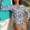 Sexy Long Sleeve Backless One-piece Bikini Swimsuit -BreezeWear Store P 20220330110650550 172