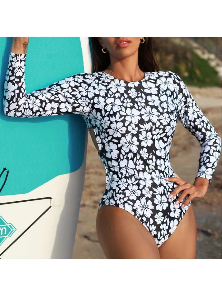 Sexy Long Sleeve Backless One-piece Bikini Swimsuit 3 Sexy Long Sleeve Backless One-piece Bikini Swimsuit