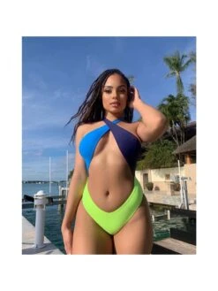 Fashion Sexy Halter Backless Bikinis Swimsuits