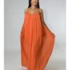 Casual Loose Solid Spaghetti Straps Sleeveless Maxi Dress -BreezeWear Store P 20220414143048919 132
