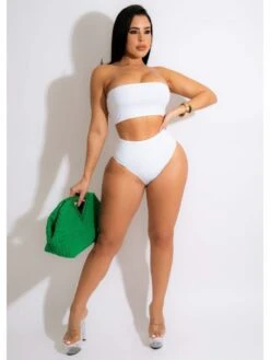 Summer New Pure Color Sexy Bikini Swimsuit