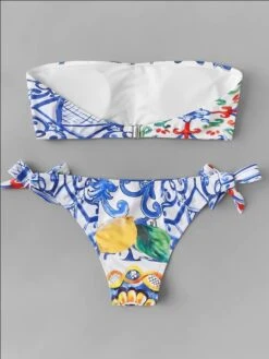 Sexy New Printed Strapless Backless 2 Piece Bikini Sets -BreezeWear Store P 20220518105027562 270