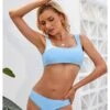 Sexy Backless Pure Color Women's Bikini Set -BreezeWear Store P 20220521162137958 506