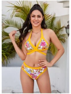 Summer Sexy Halter Sleeveless 2 Piece Bikinis