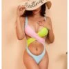 Sexy Colorblock Crisscross Backless Women's One-Piece Swimsuit 1 Sexy Colorblock Crisscross Backless Women's One-Piece Swimsuit -BreezeWear Store P 20220522021438420 332