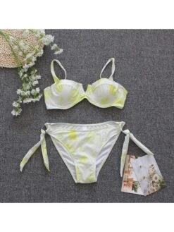 Sexy Printing Contrast Color Bandage Women's Bikini -BreezeWear Store P 20220524032335683 617