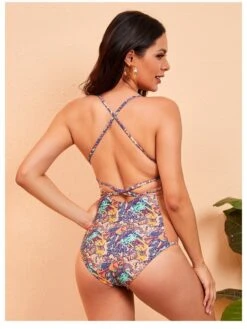 Sexy Beach Printed One Piece Swimwear -BreezeWear Store P 20220526175046790 615
