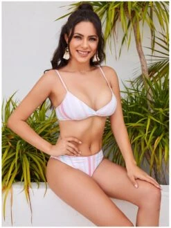 Split Striped Backless Women's Swimsuit -BreezeWear Store P 20220526181442384 968