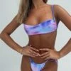 Contrast Color Bandage Tie Dyed Bikini Set -BreezeWear Store P 20220602210101894 920