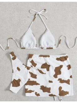 Women Sexy Halter Drawstring 3 Piece Bikinis -BreezeWear Store P 20220608143846841 286