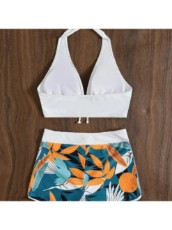 Sexy Halter Printed Women's High-waisted Bikini Swimwear -BreezeWear Store P 20220608145346067 966