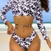 Trendy Printed Backless Long Sleeve Swimwear Sets -BreezeWear Store P 20220614185047012 437