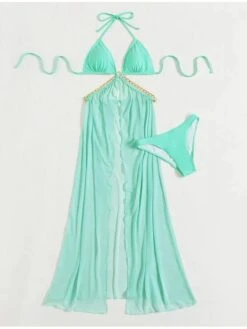 Sexy Designer Chain Cut Out Beach Bikini Sets