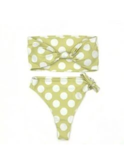Sexy Strapless Polka Dots Knotted Women's Bikini -BreezeWear Store P 20220614190248172 365