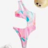 Fashion One-Shoulder Printing Hollow Out Women's One-pieces 2 Fashion One-Shoulder Printing Hollow Out Women's One-pieces -BreezeWear Store P 20220614193952106 233