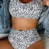 Sexy U Neck Polka-dot Women's Split Bikini Swimsuits -BreezeWear Store P 20220615203246970 521