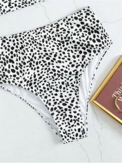 Sexy U Neck Polka-dot Women's Split Bikini Swimsuits -BreezeWear Store P 20220615203258004 816