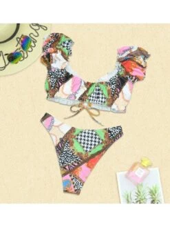 Sexy Printed Stringy Selvedge Backless Bikini Sets 11 Sexy Printed Stringy Selvedge Backless Bikini Sets -BreezeWear Store P 20220622154353009 189