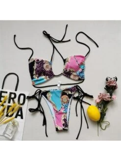 Plus Size Halter Hollowed Out Printed Bikini Sets 7 Plus Size Halter Hollowed Out Printed Bikini Sets -BreezeWear Store P 20220622154750512 599