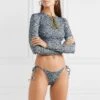 Long Sleeve Printing Bandage Women's Bikini Swimsuit -BreezeWear Store P 20220622155345446 405