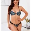 Sexy Beach Printing Cutout Bikini Swimsuit Set -BreezeWear Store P 20220623221643517 102