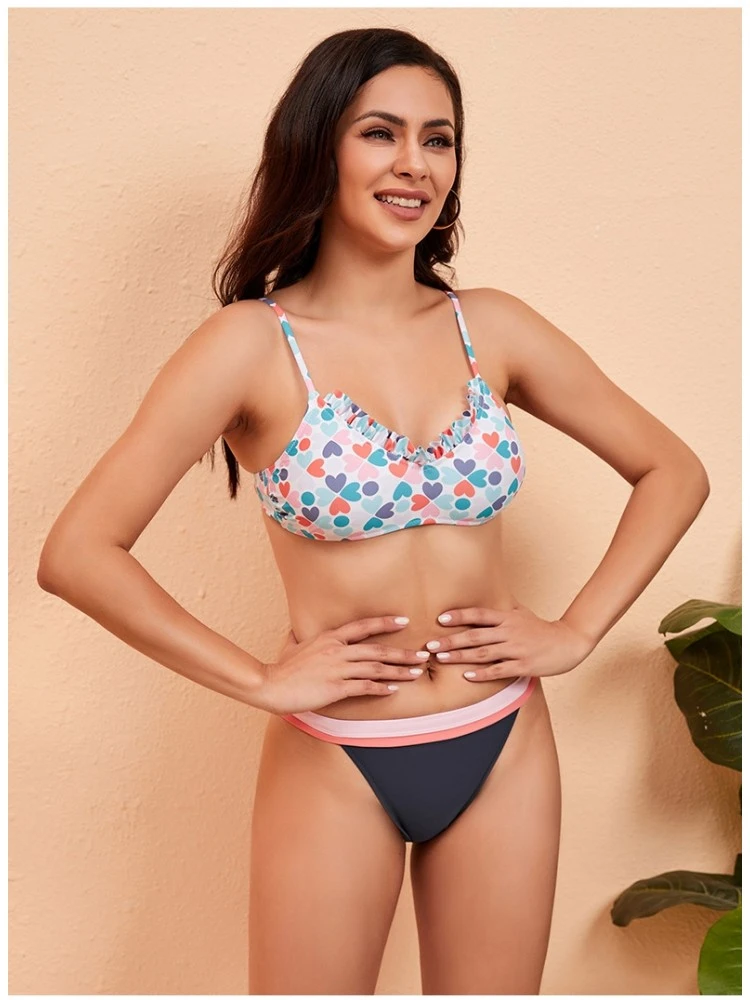 Sexy Printing Backless Bikini Swimsuit Set 4 Sexy Printing Backless Bikini Swimsuit Set - Image 2