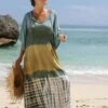 Fashion Deep V Tie Dyed Women's Sunscreen Dress