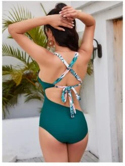 Cut Out Printed Backless Sexy One Piece Swimsuits -BreezeWear Store P 20220624200351029 837
