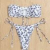 Sexy Floral Strapless Crop Tank Two Piece Swimsuit Set -BreezeWear Store P 20220627100756057 879