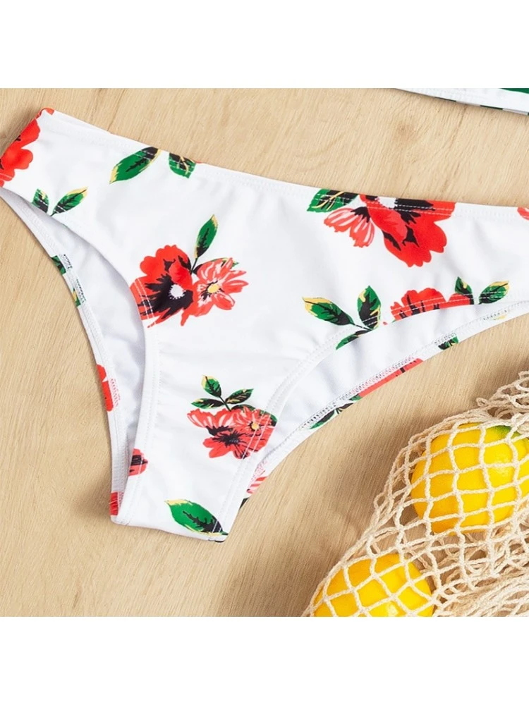 Summer Printing Striped High Waist Split Bikini Swimsuit 5 Summer Printing Striped High Waist Split Bikini Swimsuit - Image 3