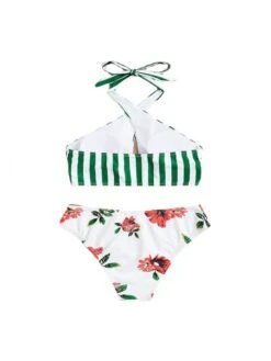 Summer Printing Striped High Waist Split Bikini Swimsuit 9 Summer Printing Striped High Waist Split Bikini Swimsuit -BreezeWear Store P 20220627233603167 574