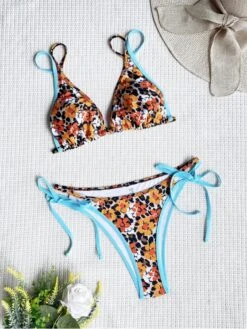 Women's Sexy Floral Lace Up 2 Piece Bikini Sets -BreezeWear Store P 20220704141829005 664