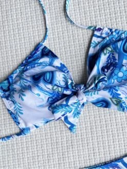 Summer Beach Printing Halter Backless 2 Piece Bikini Sets -BreezeWear Store P 20220704143057212 792