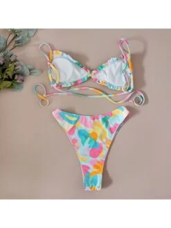 Colorful Tie Wrap Sexy Summer Bikini Sets -BreezeWear Store P 20220706140812533 336