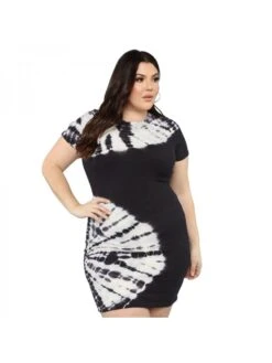 Summer Fashion Round Neck Printing Plus Size Dress 7 Summer Fashion Round Neck Printing Plus Size Dress -BreezeWear Store P 20220719140948775 144