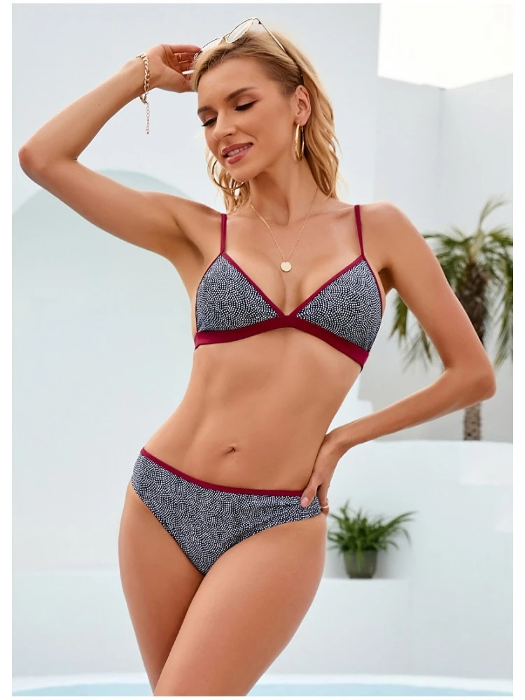 Contrast Color Printed Bikini Sets For Women 4 Contrast Color Printed Bikini Sets For Women - Image 2