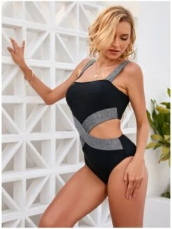 Patchwork Hollow Out Sleeveless Swimsuits For Women -BreezeWear Store P 20220719190903588 740