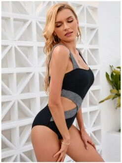 Patchwork Hollow Out Sleeveless Swimsuits For Women -BreezeWear Store P 20220719190906008 229