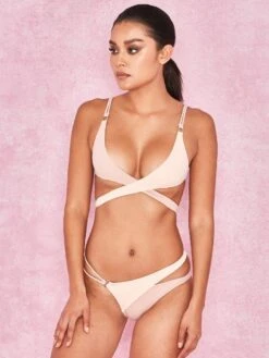 Sexy Solid Color Crisscross Bikini Sets -BreezeWear Store P 20220720172305316 674