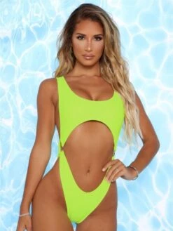 Sexy Tie Dye Hollowed Out Backless Swimwear