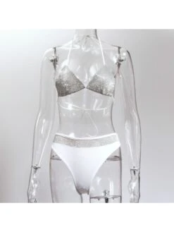 Sexy Halter Hot Drilling Women's Bikini Swimsuit -BreezeWear Store P 20220726092912349 553