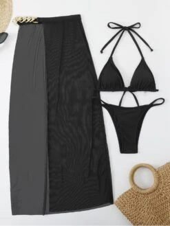 Sexy Women See Through Black 3 Piece Bikini Sets -BreezeWear Store P 20220811171853189 325