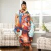 Plus Size Loose Printing Short Sleeve Maxi Dress -BreezeWear Store P 20220812181143149 353