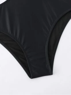 Sexy Solid Color Hollowed Out One Shoulder Swimwear -BreezeWear Store P 20220822095009003 556