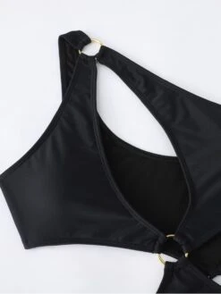 Sexy Solid Color Hollowed Out One Shoulder Swimwear -BreezeWear Store P 20220822095011563 995